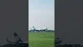 GoAir.in Airlines Aircraft #Smoke Landing Vera Level View's #shorts #planes #trending #viral #videos