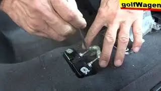 VW Golf 5 how to set handbrake /check handbrake rope/