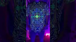 Psychedelic UV active T-shirt Sry Mandala could be a perfect addition to your festival outfit.