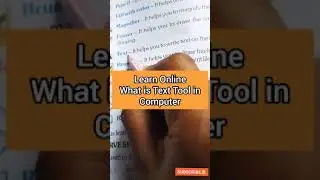 What is Text Tool and Uses| Online Computer class| Shorts