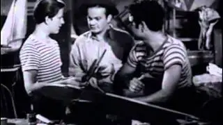 'NEATH BROOKLYN BRIDGE (1942) -- Leo Gorcey, Huntz Hall, East Side Kids, Dave O'Brien