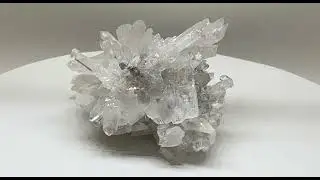 Multi-sided cluster of transparent Quartz crystals     2