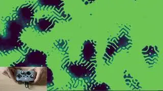 Reaction Diffusion artwork controlled by  Xbox control