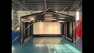 Inflatable Golf Simulator Tent with Screen Portable Golf Hitting Cage for Backyard Indoor Practice