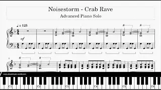 Crab Rave - Noisestorm - Piano Cover (Crab Rave Sheets - Tutorial Piano score)