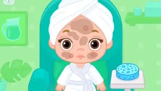 Game anak bimi boo salon kecantikan merawat wajah dan make up yang cantik
