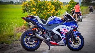 Yamaha R3  Dynamic Exhaust Full Titanium (Flyby)