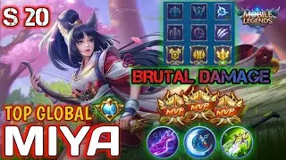 MIYA TOP GLOBAL BUILD 2021 | MIYA GAMEPLAY BY TOP GLOBAL 2021 | MLBB SEASON 20