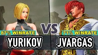 KOF XV ▰ YURIKOV (Blue Mary/Isla/Meitenkun) vs JVARGAS (Blue Mary/Iori/Ralf) ▰ High Level Gameplay