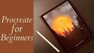 Midnight Moon Drawing in procreate | Procreate tutorials for beginners