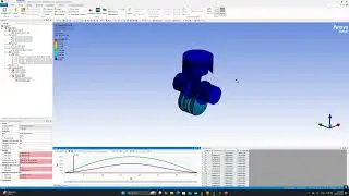 Ansys Transient Structural - Single Piston moving total deformation