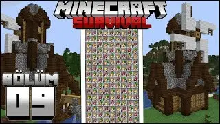 SU ve R&Uuml;ZGAR DEĞİRMENİ, HASILATLAR!┇Minecraft Survival ▹B&ouml;l&uuml;m 09