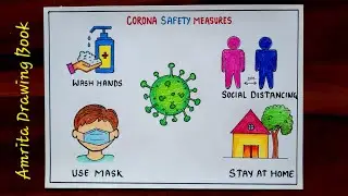 Coronavirus Awareness drawing easy | CoronaVirus Safety measures Poster for kids | Covid19 Drawing