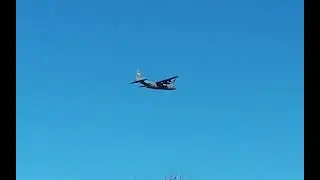 C 130 flying over the house at 800 Feet!!!