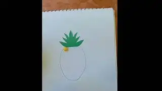paper  crumpling activity |easy  pine  apple  drawing |crumpling  pineapple