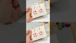 DIY Super Clay Earrings 🌸#diy #shorts #superclay #viral #art  #craftideas #handmade #trendingshorts