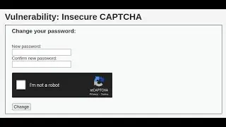 Vulnerability : Insecure CAPTCHA