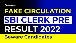 Fake Circulation of SBI Clerk Pre Result 2022 | Beware Candidates