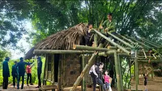 Full video: 60 days of building a bamboo stove, barn, dining table, single mother was harmed