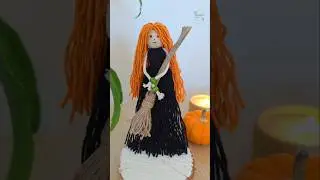 DIY Halloween Yarn Witch Doll 🧙&zwj;♀️ Easy Halloween Craft Idea