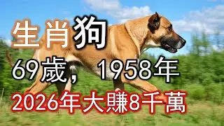 1958年屬狗人，2026年大賺8千萬#生肖狗#屬狗人#1958 狗