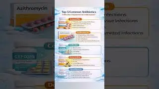Top 5 Common Antibiotics Explained | Uses, Infections & Medical Awareness 💊