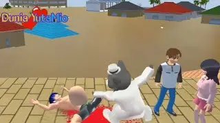 Taiga Hamil Terjebak Banjir Lumpur Dan Melahirkan Di Atas Genteng 😱 | Sakura School Simulator