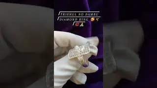 Silver Trishul and Damru Diamond Ring merges spiritual symbolism with exquisite designs💞✨🙏💫