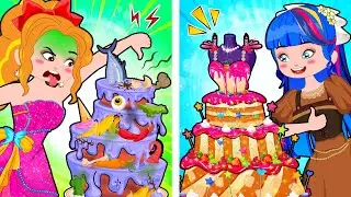CAKE CHALLENGE: Who Will be the Masterchef? Funny Situations | Poor Princess Life Animation