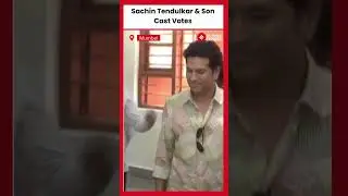 Sachin Tendulkar And Son Arjun Tendulkar Cast Their Votes In Mumbai For Lok Sabha Election 2024