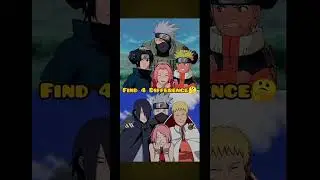 Find 4 Differences #naruto #anime #sasuke #narutoshippuden #animeedit #kakashi #love #youtubeshorts