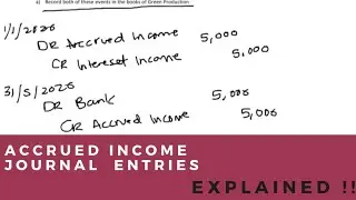 How to record Accrued income | Journal Entries | What is accrued income?