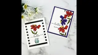 Unity Quick Tip: No Coloring Cards with Abstract Layered Stamped Florals