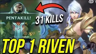 TOP 1 RIVEN PENTA KILL PRO RIVEN GAMEPLAY | WILD RIFT | LOL MOBILE