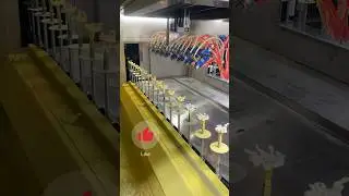 Automatic paint spraying robot in production#factoryworks#automation  #shortvideo #robotanimation