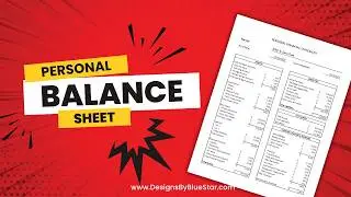 Calculate Your Net Worth In Excel | Simplified Personal Balance Sheet Example