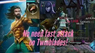 KOAAM twinblades w/ Raven support no Fast attack chance!! Injustice 2 Mobile