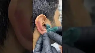 Ear wax  clean all ear. 👂 hair #viral #barber #haircut #wax #shortsvideo @watchmyslap