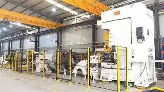 Press feed line | Hydraulic decoiler, precision leveler and servo feeder with 315ton press machine