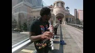 Legendary Jazz Flute Solo on The Vegas Strip | @ardentempath Performs 