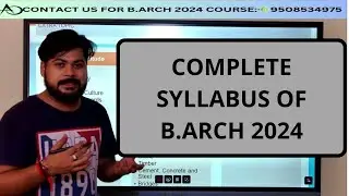 COMPLETE SYLLABUS OF  B.Arch 2024 Entrance Exam (NATA 2024 /JEE MAIN B.ARCH )#jeemainbarch #nata2024