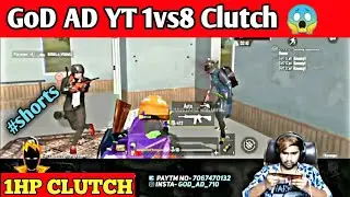 GoD AD YT 1vs8 Clutch | GoD AD YT Impossible Clutch #Shorts #short #godadytshorts