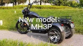 3 Wheel Electric Tricycle Citycoco Scooter e Chopper  MH3P