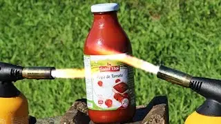 EXPLOSION Gas Torch VS TOMATO PULP