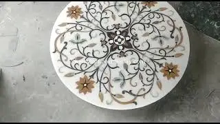 Marble Inlay Flooring for Pooja Room