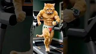 Fitness Freak | Cat #gym #cat #ai #shorts #rolex #story #cartoon