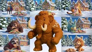 🎄🍪🦕 ABC Prehistoric Christmas Gingerbread Song | Dino & Ice Age Cookie Animals | Jumpy Jungle TV