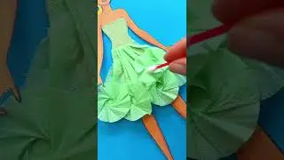 Making a Pretty Doll Dress with Toilet Paper! 🧂🧻