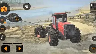 Powerful Tractor K800 Saves Truck From River | Offroad Driving MudRunner Game Android Gameplay HD