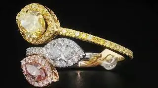 Three Fancy Color Diamond Ring